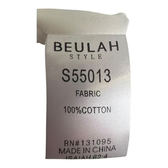 Beulah Style Women Skirt M Blue White Patchwork Cotton Gingham Asymmetrical Hem - Picture 8 of 8